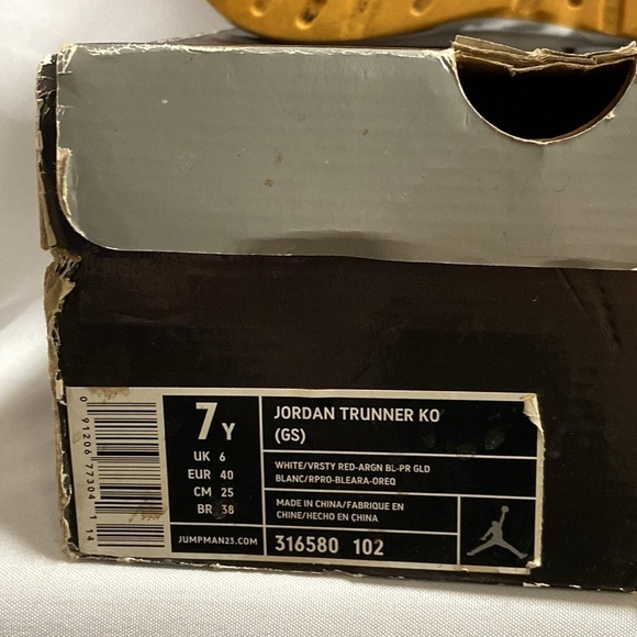 Nike Air Jordan Truner KO Golden State Multicolor Size 7 w/ Box 316580-102 - Picture 8 of 8